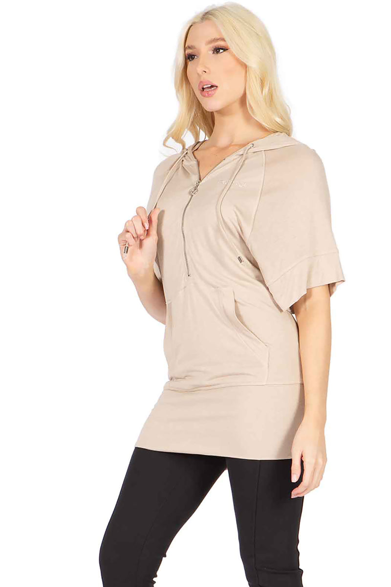 Relaxed Zippered Bust Hoodie Vertigo