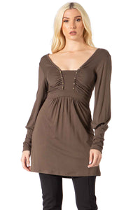Rhinestone Panel Bust & Surplice Back Top Vertigo 