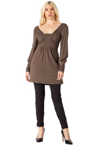Rhinestone Panel Bust & Surplice Back Top Vertigo 