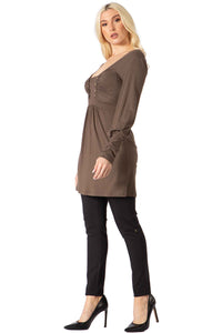 Rhinestone Panel Bust & Surplice Back Top Vertigo 