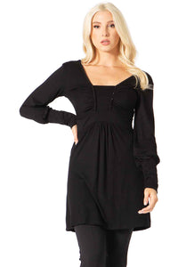 Rhinestone Panel Bust & Surplice Back Top Vertigo 