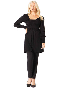 Rhinestone Panel Bust & Surplice Back Top Vertigo 