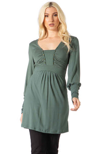 Rhinestone Panel Bust & Surplice Back Top Vertigo 