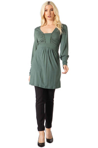 Rhinestone Panel Bust & Surplice Back Top Vertigo 