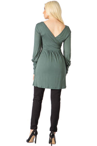 Rhinestone Panel Bust & Surplice Back Top Vertigo 