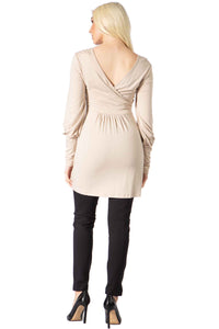 Rhinestone Panel Bust & Surplice Back Top Vertigo 