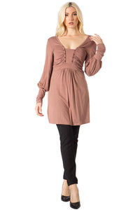 Rhinestone Panel Bust & Surplice Back Top Vertigo 