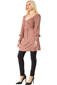 Rhinestone Panel Bust & Surplice Back Top Vertigo 
