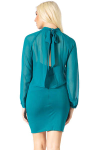 Pleated Ruffle Mini Dress Vertigo