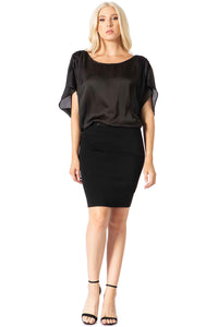 Mixed‐Textures Classy Dress Vertigo 