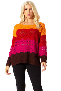 Rolling Stripe Drop Needle Sweater Vertigo