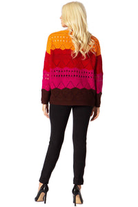 Rolling Stripe Drop Needle Sweater Vertigo