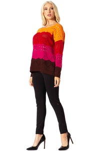 Rolling Stripe Drop Needle Sweater Vertigo
