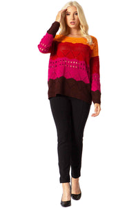 Rolling Stripe Drop Needle Sweater Vertigo