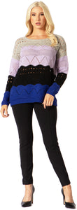 Rolling Stripe Drop Needle Sweater Vertigo