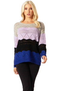 Rolling Stripe Drop Needle Sweater Vertigo