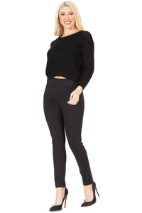 Plain Texured‐knit Cropped Sweater Vertigo 