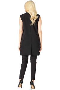 "Davina" Long Suit Vest with Zippered Pockets Vertigo 