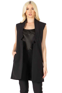 "Davina" Long Suit Vest with Zippered Pockets Vertigo 
