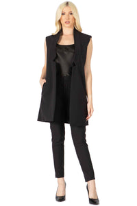 "Davina" Long Suit Vest with Zippered Pockets Vertigo 