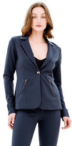 "Enamored" Pleated Blazer Vertigo 