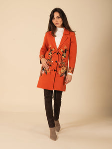 Floral Buttoned Sweater Coat Vertigo