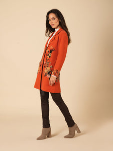 Floral Buttoned Sweater Coat Vertigo