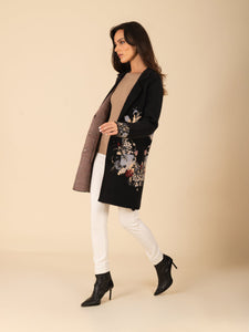 Floral Buttoned Sweater Coat Vertigo
