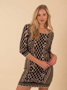 Propriety Logo Jacquard Sweater Dress Vertigo
