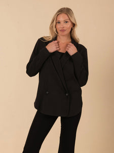 Rush Double Breasted Notch Collar Blazer Vertigo