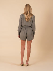 Ruffle Neck Romper Vertigo