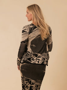 Abstract Knit Cardigan Vertigo