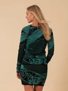 Abstract Knit Cardigan Vertigo