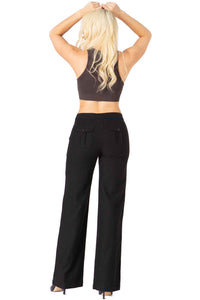 High Rise Wide Leg Linen Trousers Vertigo 