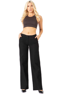 High Rise Wide Leg Linen Trousers Vertigo 
