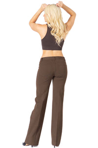 Mid Rise Straight Leg Fitted Pants Vertigo USA