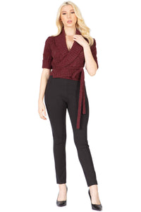 Irresistible Cropped Wrap Sweater Vertigo