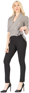 Irresistible Cropped Wrap Sweater Vertigo