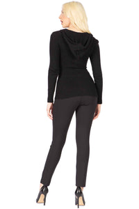 Wool and Cashmere Blend Hoodie Vertigo