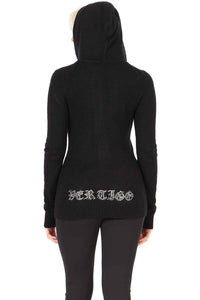 V-Neck Rhinestone Back Hoodie Vertigo 