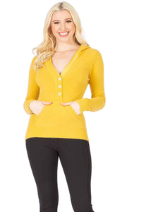 V-Neck Rhinestone Back Hoodie Vertigo 