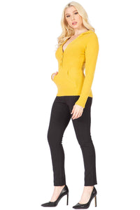 V-Neck Rhinestone Back Hoodie Vertigo 