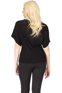 Openwork Shoulder Zip‐up Top Vertigo 