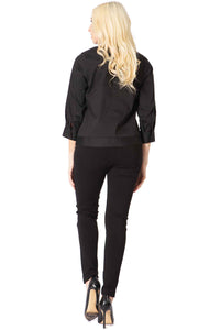 Peter Pan Collar Scallop Bib Blouse Vertigo