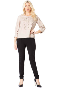 Peter Pan Collar Scallop Bib Blouse Vertigo