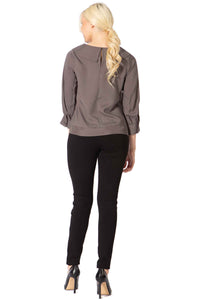Peter Pan Collar Scallop Bib Blouse Vertigo