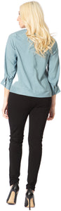 Peter Pan Collar Scallop Bib Blouse Vertigo