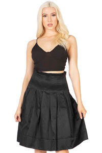Pleated Fit & Flare Midi Skirt Vertigo
