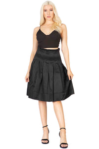 Pleated Fit & Flare Midi Skirt Vertigo