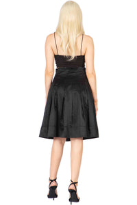 Pleated Fit & Flare Midi Skirt Vertigo